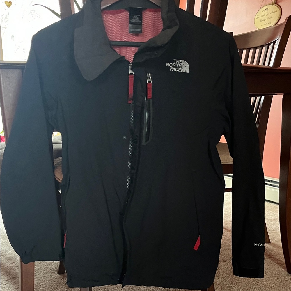 The North Face Black Shell Jacket with RED lining size Boys XL